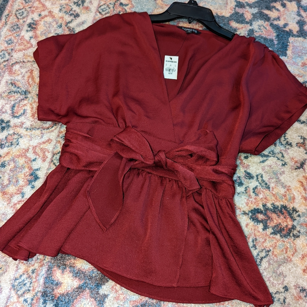 Tie waist blouse